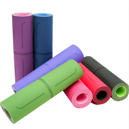 Travel Position Line Yoga Mat Custom Logo 6mm